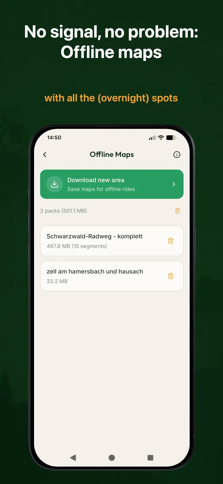 No signal, no problem: offline maps with all the overnight spots – BikeTouri